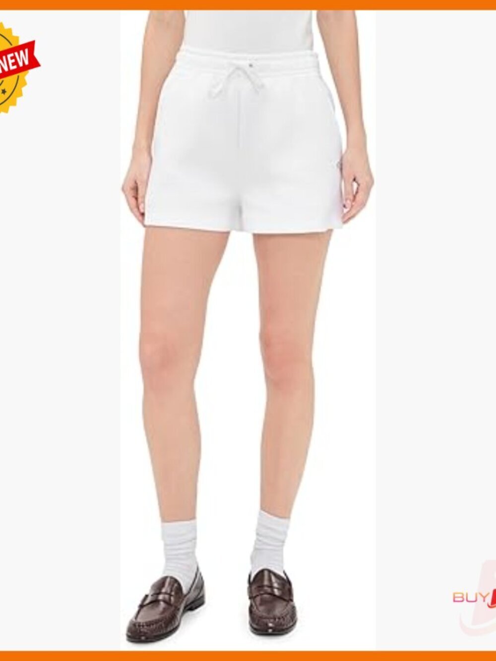 Cotton Jersey Casual Shorts with Embroidered Logo, Slant Hip Pockets